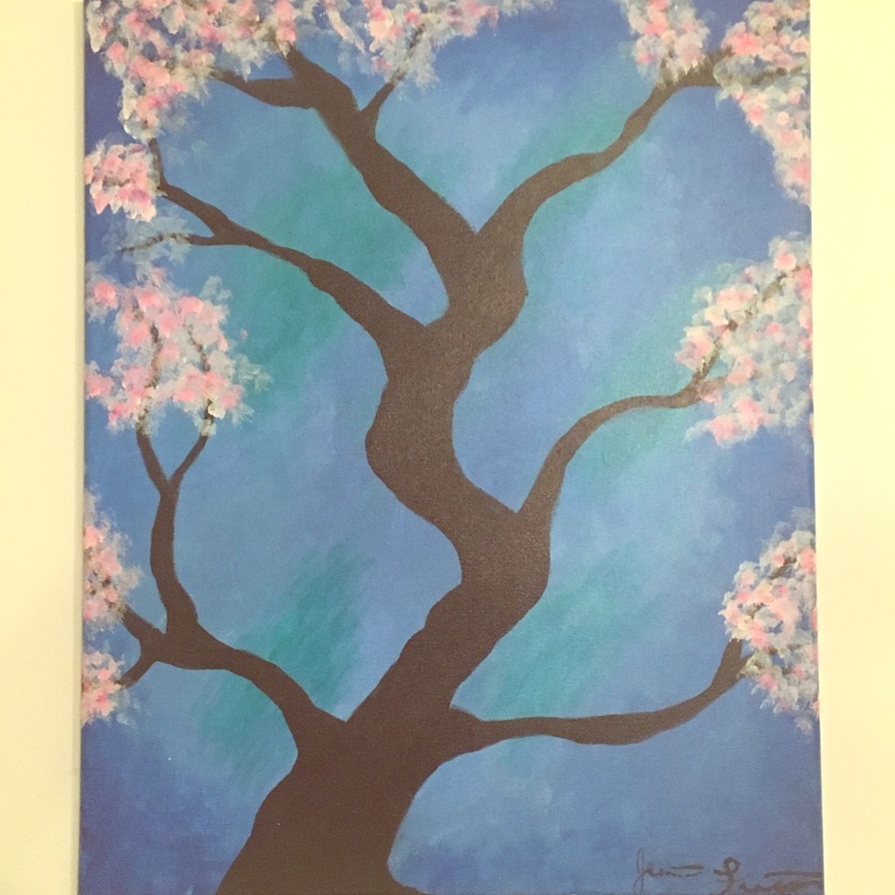 Acrylic Painting- Cherry Blossom Tree